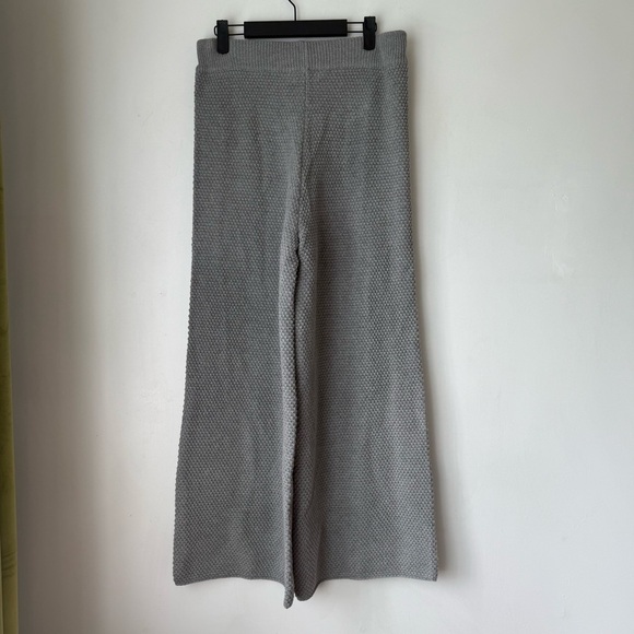 Mod Ref Grey Catalina Chunky Knit Wide Leg Lounge Pants M - Picture 4 of 5